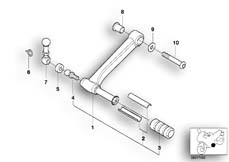 Goto diagram: BMW Classic Motorbike Model R 1100 S 98 (0422,0432)( USA ), Category 23.41 External gearshift parts/Shift lever :: Diagram: 23_0763