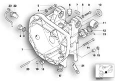 Goto diagram: BMW Classic Motorbike Model K 1200 LT 04 (0549,0559)( ECE ), Category 23.11 Gearbox housing/mounting parts/gaskets :: Diagram: 23_0855