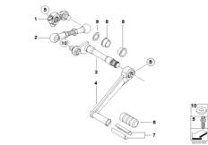 Goto diagram: BMW Classic Motorbike Model R nineT Urban G/S (0J41, 0J43)( USA ), Category 23.41 External gearshift parts/Shift lever :: Diagram: 23_0964