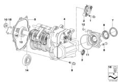 Goto diagram: BMW Classic Motorbike Model K 1200 R Sport (0585,0595)( ECE ), Category 23.05 Manual gearbox :: Diagram: 23_0989