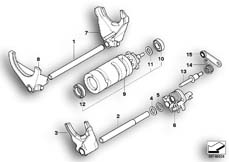 Goto diagram: BMW Classic Motorbike Model R 1200 GS Adve. 06 (0382,0397)( ECE ), Category 23.31 6-speed gearbox shift components :: Diagram: 23_1018