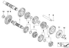 Goto diagram: BMW Classic Motorbike Model G 450 X (0145)( ECE ), Category 23.05 Manual gearbox :: Diagram: 23_1078