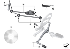 Goto diagram: BMW Classic Motorbike Model S 1000 XR (0D03, 0D13)( ECE ), Category 23.41 Shift lever :: Diagram: 23_1248