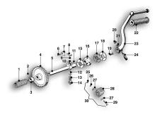 Goto diagram: BMW Classic Motorbike Model R61( ECE ), Category 23.05 KICK STARTER :: Diagram: 23p0002
