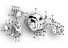 Goto diagram: BMW Classic Motorbike Model R66( ECE ), Category 23.05 Gearbox housing :: Diagram: 23p0003