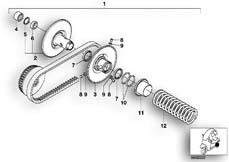 Goto diagram: BMW Classic Motorbike Model C1 200 (0192)( ECE ), Category 24.81 Variator, driven :: Diagram: 24_0979