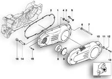 Goto diagram: BMW Classic Motorbike Model C1 200 (0192)( ECE ), Category 24.81 Variator cover :: Diagram: 24_0985