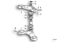 Goto diagram: BMW Classic Motorbike Model K 100 RS (0523,0533)( ECE ), Category 31.10 Fork bridge, bottom / top :: Diagram: 31S0327