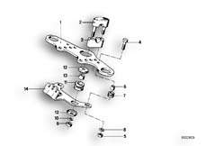 Goto diagram: BMW Classic Motorbike Model R 100 RS( ECE ), Category 31.10 Upper fork cross brace :: Diagram: 31_0302