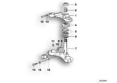 Goto diagram: BMW Classic Motorbike Model R 100 R Mystik 94( USA ), Category 31.10 Fork bridge :: Diagram: 31_0330