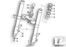 Goto diagram: BMW Classic Motorbike Model R 1100 S 98 (0422,0432)( ECE ), Category 31.42 FORK SLIDER/LOWER FORK BRIDGE :: Diagram: 31_0432