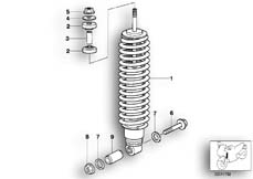 Goto diagram: BMW Classic Motorbike Model R 1150 R Rockster (0308,0318)( USA ), Category 31.48 MOUNTING PARTS F FRONT SPRING STRUT :: Diagram: 31_0532