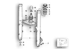 Goto diagram: BMW Classic Motorbike Model K 1200 LT 04 (0549,0559)( ECE ), Category 31.42 FORK SLIDER/LOWER FORK BRIDGE :: Diagram: 31_0614