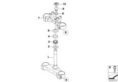 Goto diagram: BMW Classic Motorbike Model F 800 R (0215)( BRA ), Category 31.42 Fork bridge :: Diagram: 31_0860