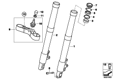 Goto diagram: BMW Classic Motorbike Model R 1200 RT 05 (0368,0388)( USA ), Category 31.42 Slider tube/fork bridge,bottom dia. 41mm :: Diagram: 31_0946