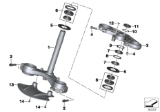Goto diagram: BMW Classic Motorbike Model S 1000 RR 17 (0D80)( THA ), Category 31.42 Fork bridge :: Diagram: 31_0971
