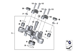 Goto diagram: BMW Classic Motorbike Model R 1200 GS 17 (0A51, 0A61)( ECE ), Category 31.42 Upper fork cross brace :: Diagram: 31_1035