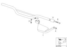 Goto diagram: BMW Classic Motorbike Model F 650 GS 00 (0172,0182)( ECE ), Category 32.71 HAND PROTECTOR :: Diagram: 32_1222