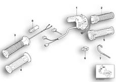 Goto diagram: BMW Classic Motorbike Model R 1150 RT 00 (0419,0499)( ECE ), Category 32.71 Heated handlebar grips :: Diagram: 32_1249