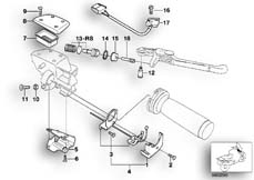 Goto diagram: BMW Classic Motorbike Model R 1200 CL (0442,0496)( USA ), Category 32.72 Single parts, handbrake lever :: Diagram: 32_1394