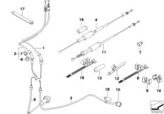 Goto diagram: BMW Classic Motorbike Model R 1200 CL (0442,0496)( ECE ), Category 32.73 bowden cables :: Diagram: 32_1400