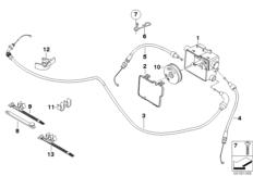 Goto diagram: BMW Classic Motorbike Model HP2 Megamoto (0310,0320)( USA ), Category 32.73 Bowden cable/cable distributor :: Diagram: 32_1504