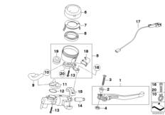 Goto diagram: BMW Classic Motorbike Model F 800 GS 11 (0225)( BRA ), Category 32.72 Single parts, handbrake lever :: Diagram: 32_1787