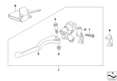 Goto diagram: BMW Classic Motorbike Model G 450 X (0145)( ECE ), Category 32.72 Clutch control assembly :: Diagram: 32_1793