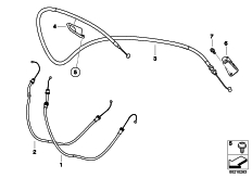 Goto diagram: BMW Classic Motorbike Model S 1000 RR 15 (0D10,0D21)( ECE ), Category 32.73 bowden cables :: Diagram: 32_1845