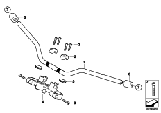 Goto diagram: BMW Classic Motorbike Model G 650 GS 11 (0188,0189)( ECE ), Category 32.71 Handlebar :: Diagram: 32_2039