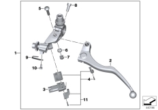 Goto diagram: BMW Classic Motorbike Model S 1000 XR (0D03, 0D13)( ECE ), Category 32.72 Clutch control assembly fitting :: Diagram: 32_2402