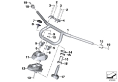 Goto diagram: BMW Classic Motorbike Model K 1600 GTL 17 (0F02, 0F12)( USA ), Category 32.71 Handlebar :: Diagram: 32_2490
