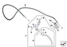 Goto diagram: BMW Classic Motorbike Model HP4Race (0E31, 0E33)( USA ), Category 32.72 Clutch control assembly :: Diagram: 32_2587