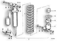 Goto diagram: BMW Classic Motorbike Model R 80 G/S( ECE ), Category 33.25 Spring strut rear hydraulic :: Diagram: 33_0626