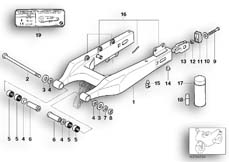 Goto diagram: BMW Classic Motorbike Model F 650 97 (0166)( USA ), Category 33.35 Rear wheel swinging arm :: Diagram: 33_0670