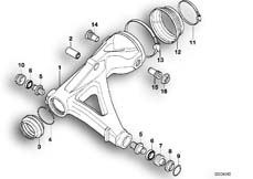 Goto diagram: BMW Classic Motorbike Model K 1200 RS 01 (0547,0557)( ECE ), Category 33.35 Rear wheel swinging arm :: Diagram: 33_0679