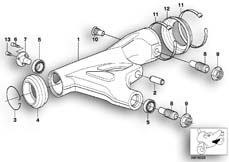 Goto diagram: BMW Classic Motorbike Model R 1100 S 98 (0422,0432)( ECE ), Category 33.35 Rear wheel swinging arm :: Diagram: 33_0853