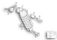 Goto diagram: BMW Classic Motorbike Model R 1100 S 98 (0422,0432)( ECE ), Category 33.54 Spring strut, rear :: Diagram: 33_0855