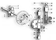 Goto diagram: BMW Classic Motorbike Model R25( ECE ), Category 33.25 Spring strut, rear :: Diagram: 33_0984