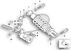Goto diagram: BMW Classic Motorbike Model K 1200 LT 99 (0545,0555)( ECE ), Category 33.54 Spring strut, rear :: Diagram: 33_1006