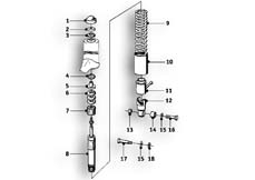 Goto diagram: BMW Classic Motorbike Model R69 S( ECE ), Category 33.25 Spring strut, rear :: Diagram: 33_1012