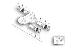 Goto diagram: BMW Classic Motorbike Model F 650 GS 00 (0172,0182)( USA ), Category 33.54 Rear swinging fork, hanging-link parts :: Diagram: 33_1049