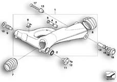 Goto diagram: BMW Classic Motorbike Model K 1200 R (0584,0594)( USA ), Category 33.35 Rear wheel swinging arm :: Diagram: 33_1241