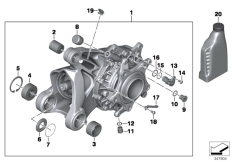 Goto diagram: BMW Classic Motorbike Model R 1200 R 11 (0400,0490)( ECE ), Category 33.74 Angle drive with ventilation :: Diagram: 33_1624
