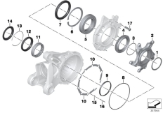 Goto diagram: BMW Classic Motorbike Model R 900 RT 05 SF (0367,0387)( ECE ), Category 33.76 Bearing, crown wheel, Integral ABS 1 :: Diagram: 33_1778