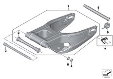 Goto diagram: BMW Classic Motorbike Model HP4Race (0E31, 0E33)( USA ), Category 33.35 Rear swinging fork with bearing :: Diagram: 33_2160