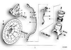 Goto diagram: BMW Classic Motorbike Model R45( ECE ), Category 34.05 Retrofit kit, double disc brake :: Diagram: 34_0597