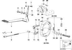 Goto diagram: BMW Classic Motorbike Model R65T( ECE ), Category 34.10 Rear wheel brake :: Diagram: 34_0599