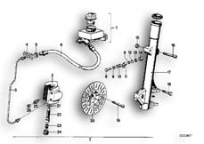 Goto diagram: BMW Classic Motorbike Model R 100 /7T( USA ), Category 34.05 Retrofit kit, double disc brake :: Diagram: 34_0612