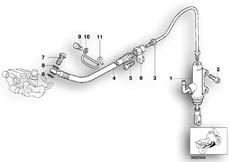 Goto diagram: BMW Classic Motorbike Model R 1100 S 98 (0422,0432)( ECE ), Category 34.31 REAR BRAKE MASTER CYLINDER :: Diagram: 34_0784